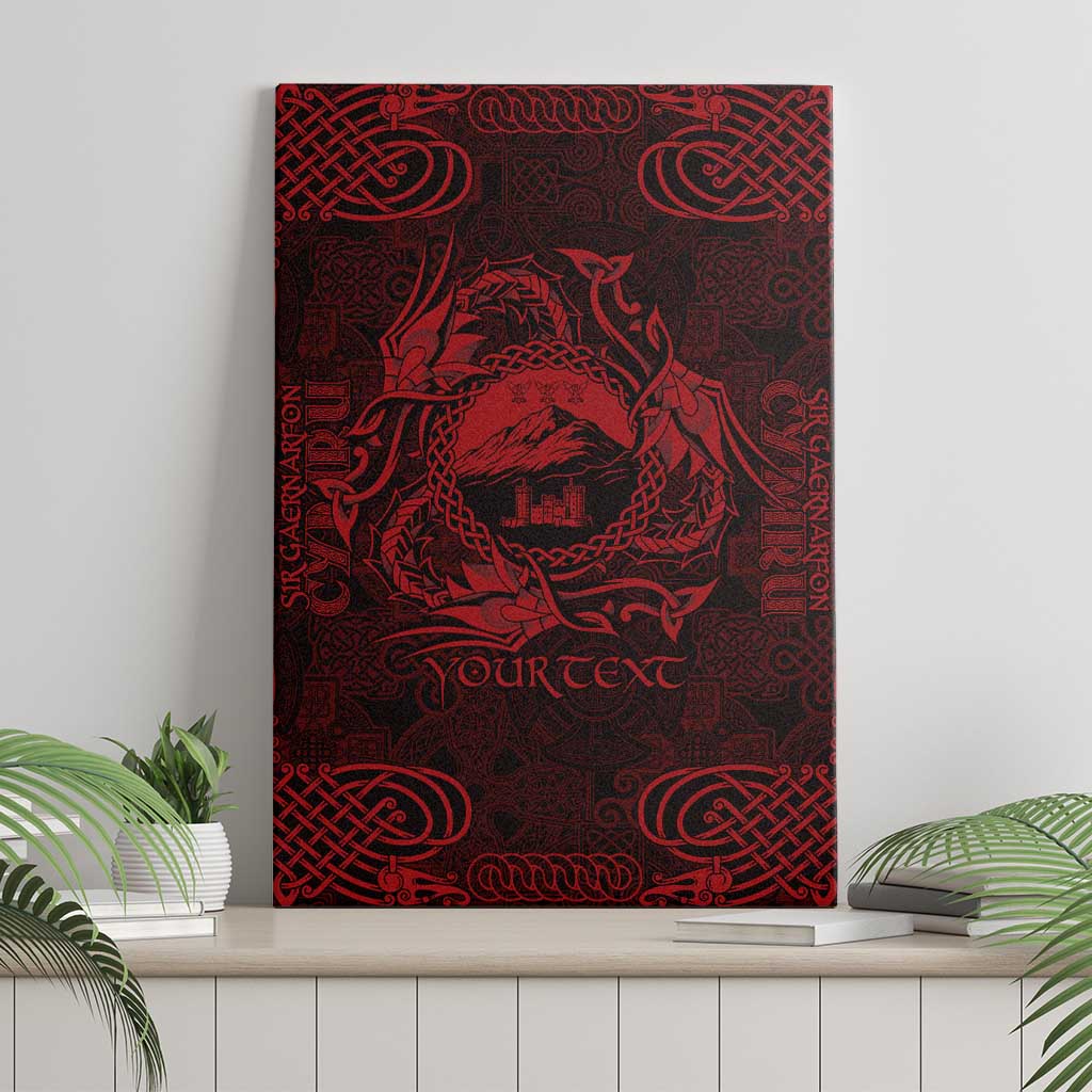 Personalized Caernarfonshire Sir Gaernarfon Canvas Wall Art Red Castle Tower Celtic-inspired - Wonder Print Shop