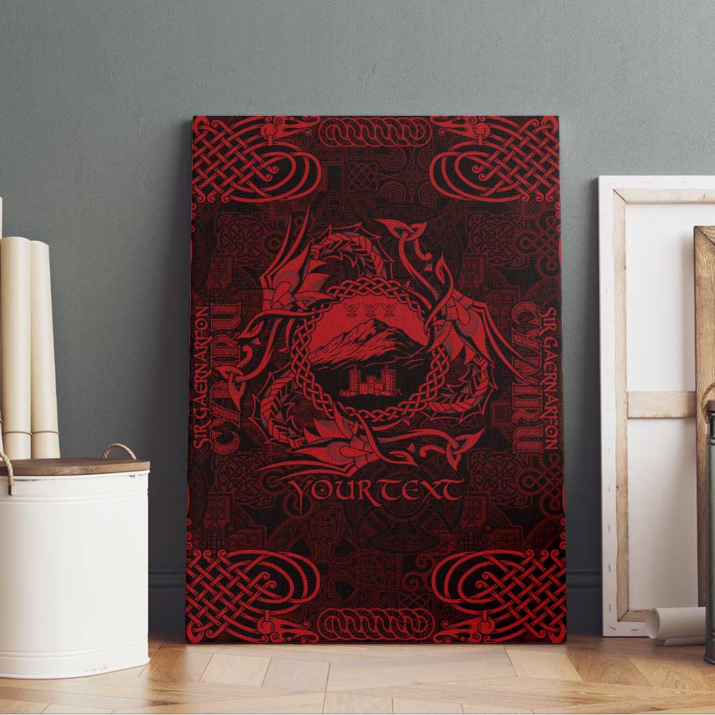 Personalized Caernarfonshire Sir Gaernarfon Canvas Wall Art Red Castle Tower Celtic-inspired - Wonder Print Shop