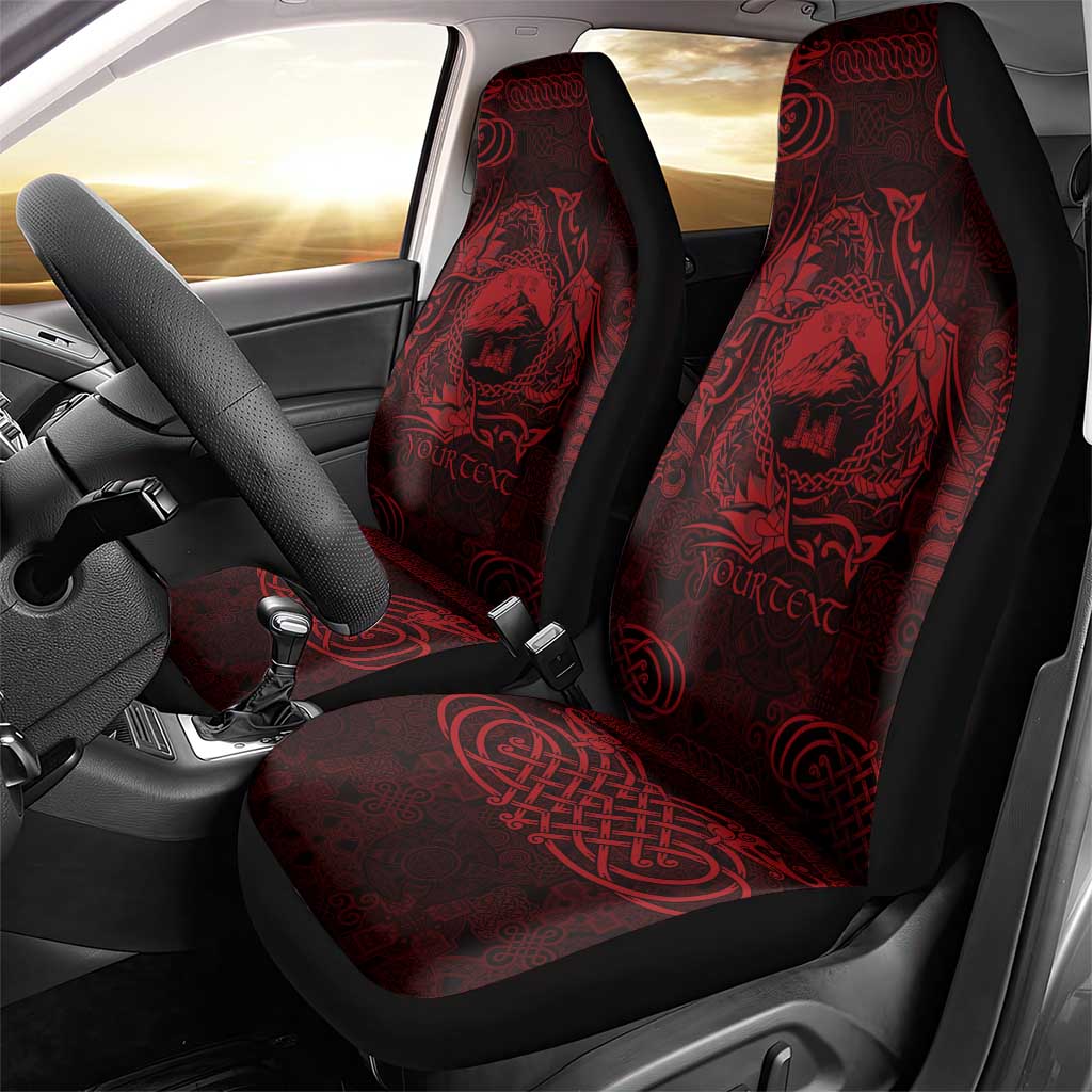 Personalized Caernarfonshire Sir Gaernarfon Car Seat Cover Red Castle Tower Celtic-inspired - Wonder Print Shop