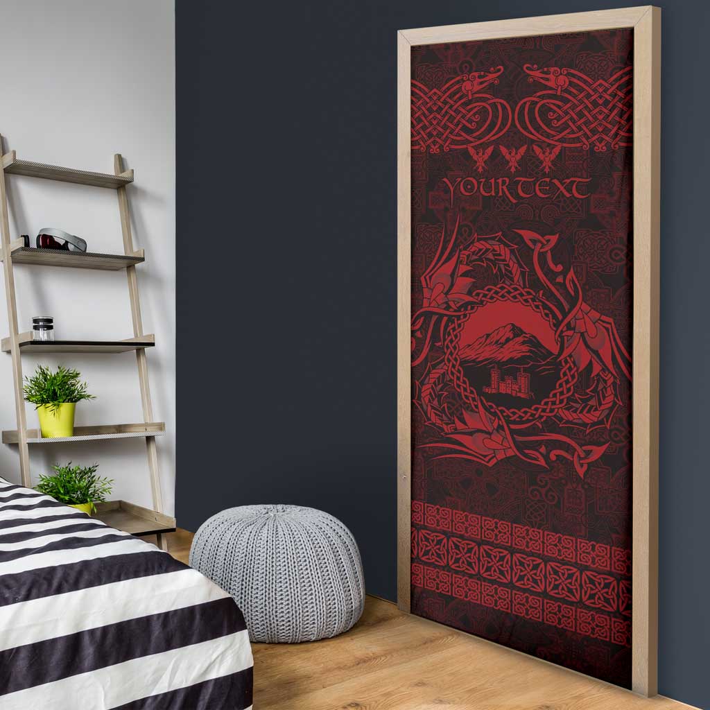 Personalized Caernarfonshire Sir Gaernarfon Door Cover Red Castle Tower Celtic-inspired - Wonder Print Shop