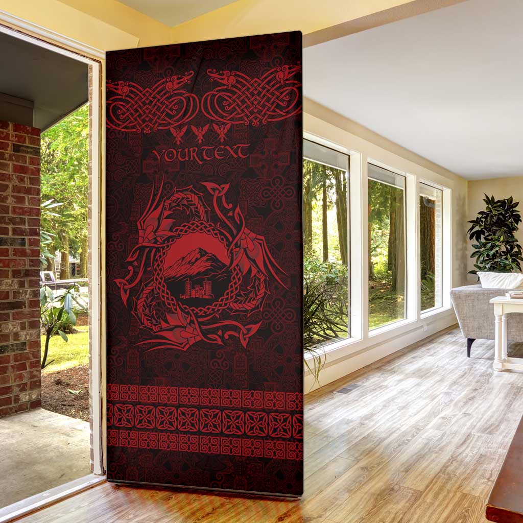 Personalized Caernarfonshire Sir Gaernarfon Door Cover Red Castle Tower Celtic-inspired - Wonder Print Shop