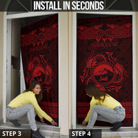 Personalized Caernarfonshire Sir Gaernarfon Door Cover Red Castle Tower Celtic-inspired - Wonder Print Shop