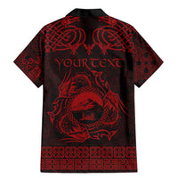 Personalized Caernarfonshire Sir Gaernarfon Family Matching Mermaid Dress and Hawaiian Shirt Red Castle Tower Celtic-inspired - Wonder Print Shop