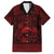 Personalized Caernarfonshire Sir Gaernarfon Family Matching Off The Shoulder Long Sleeve Dress and Hawaiian Shirt Red Castle Tower Celtic-inspired - Wonder Print Shop