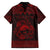 Personalized Caernarfonshire Sir Gaernarfon Family Matching Off The Shoulder Long Sleeve Dress and Hawaiian Shirt Red Castle Tower Celtic-inspired - Wonder Print Shop