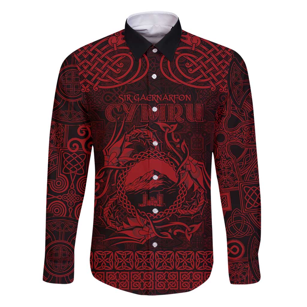 Personalized Caernarfonshire Sir Gaernarfon Family Matching Puletasi and Hawaiian Shirt Red Castle Tower Celtic-inspired - Wonder Print Shop