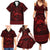 Personalized Caernarfonshire Sir Gaernarfon Family Matching Summer Maxi Dress and Hawaiian Shirt Red Castle Tower Celtic-inspired - Wonder Print Shop