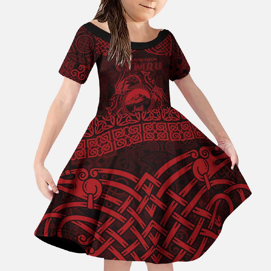 Personalized Caernarfonshire Sir Gaernarfon Family Matching Tank Maxi Dress and Hawaiian Shirt Red Castle Tower Celtic-inspired - Wonder Print Shop