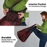 Personalized Caernarfonshire Sir Gaernarfon Grocery Bag Red Castle Tower Celtic-inspired - Wonder Print Shop