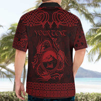 Personalized Caernarfonshire Sir Gaernarfon Hawaiian Shirt Red Castle Tower Celtic-inspired - Wonder Print Shop