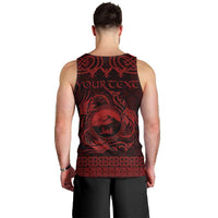 Personalized Caernarfonshire Sir Gaernarfon Men Tank Top Red Castle Tower Celtic-inspired - Wonder Print Shop