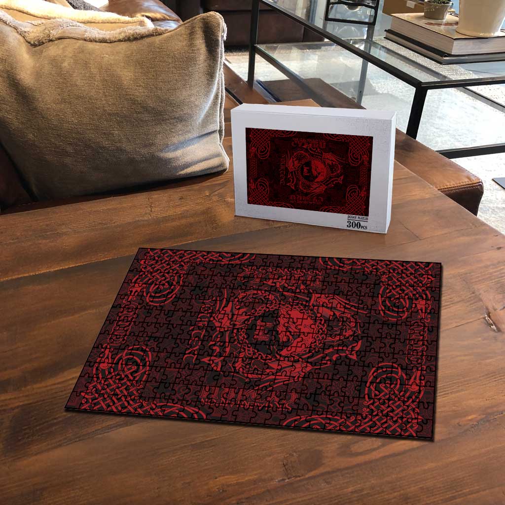 Personalized Caernarfonshire Sir Gaernarfon Puzzle Red Castle Tower Celtic-inspired - Wonder Print Shop