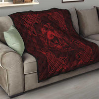 Personalized Caernarfonshire Sir Gaernarfon Quilt Red Castle Tower Celtic-inspired - Wonder Print Shop