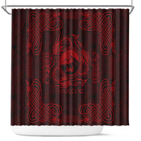 Personalized Caernarfonshire Sir Gaernarfon Shower Curtain Red Castle Tower Celtic-inspired - Wonder Print Shop