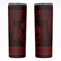 Personalized Caernarfonshire Sir Gaernarfon Skinny Tumbler Red Castle Tower Celtic-inspired - Wonder Print Shop