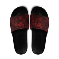 Personalized Caernarfonshire Sir Gaernarfon Slide Sandals Red Castle Tower Celtic-inspired - Wonder Print Shop