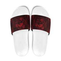 Personalized Caernarfonshire Sir Gaernarfon Slide Sandals Red Castle Tower Celtic-inspired - Wonder Print Shop