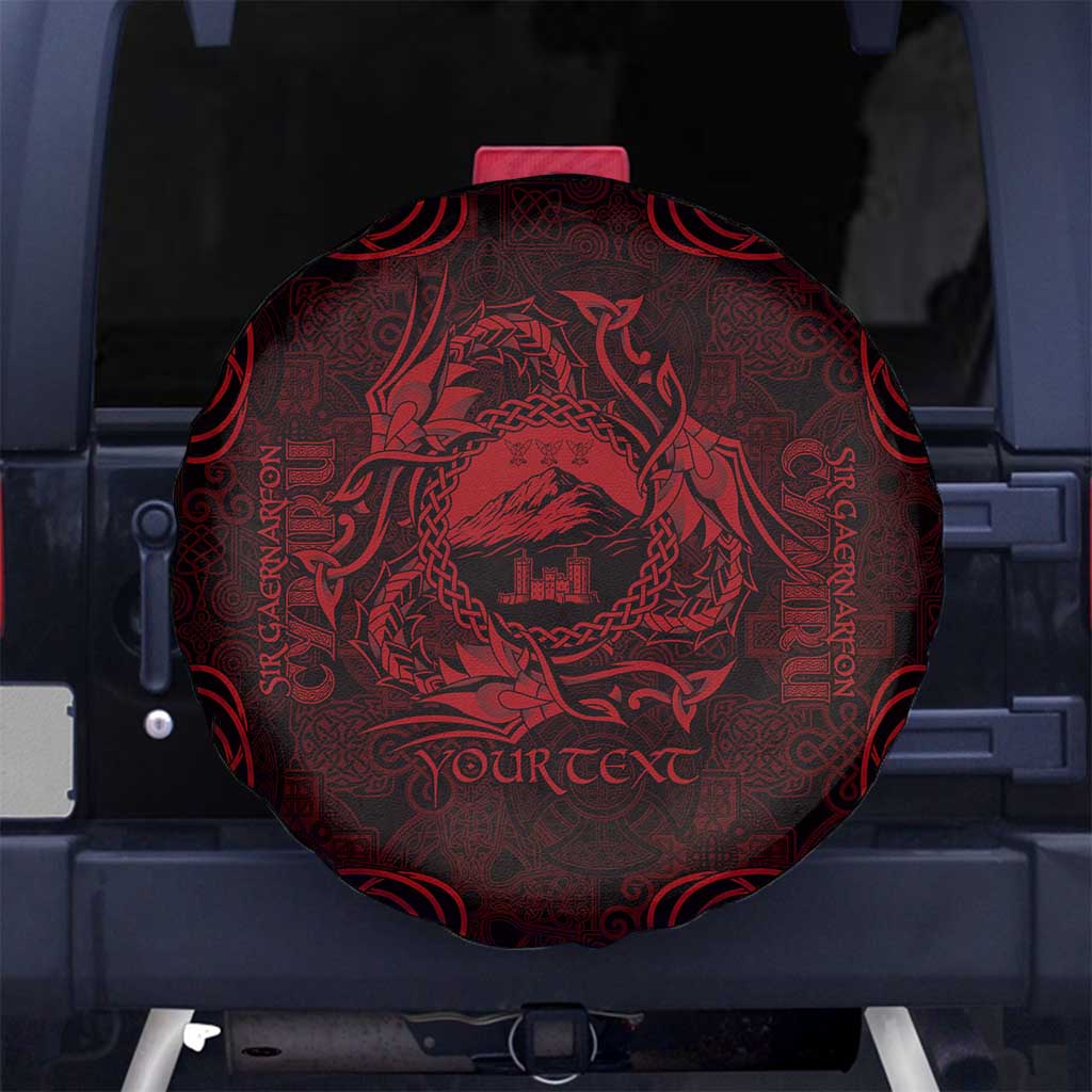 Personalized Caernarfonshire Sir Gaernarfon Spare Tire Cover Red Castle Tower Celtic-inspired - Wonder Print Shop