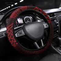 Caernarfonshire Sir Gaernarfon Steering Wheel Cover Red Castle Tower Celtic-inspired - Wonder Print Shop
