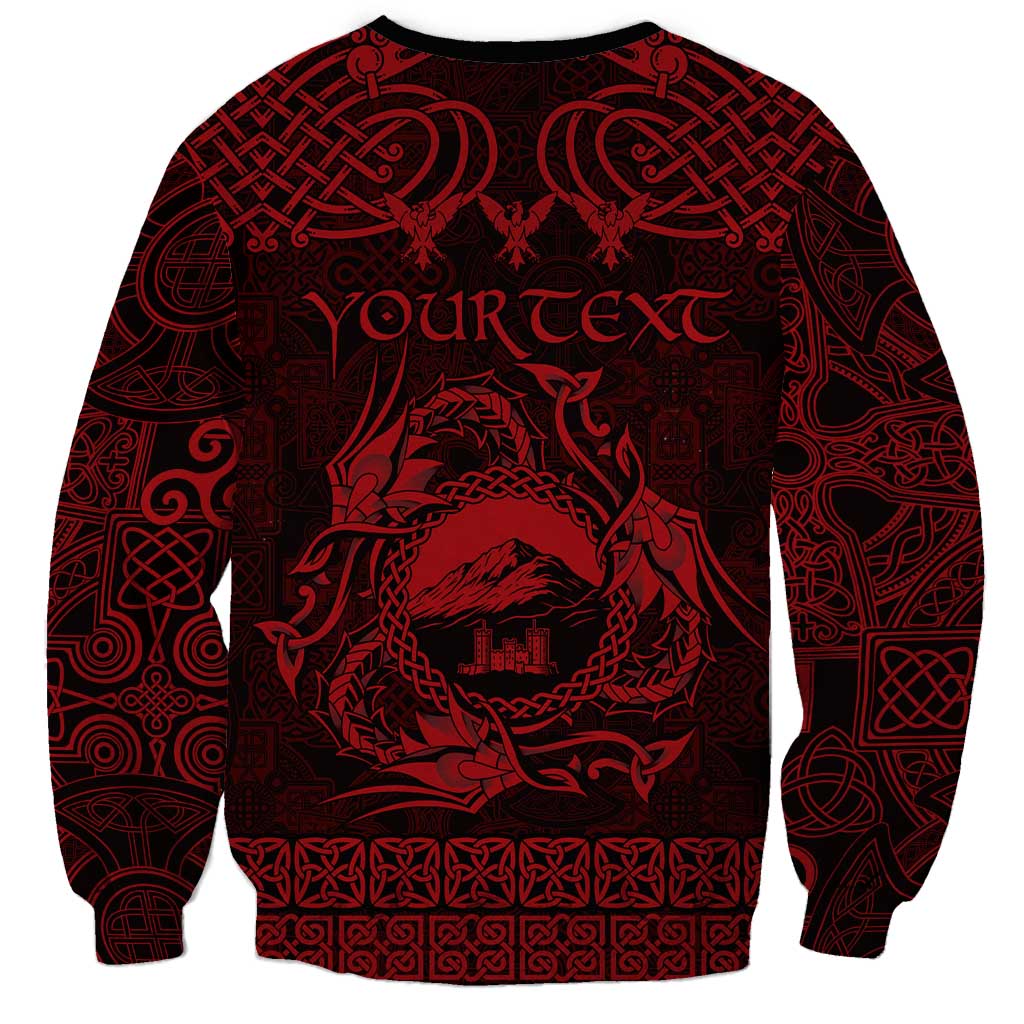 Personalized Caernarfonshire Sir Gaernarfon Sweatshirt Red Castle Tower Celtic-inspired - Wonder Print Shop