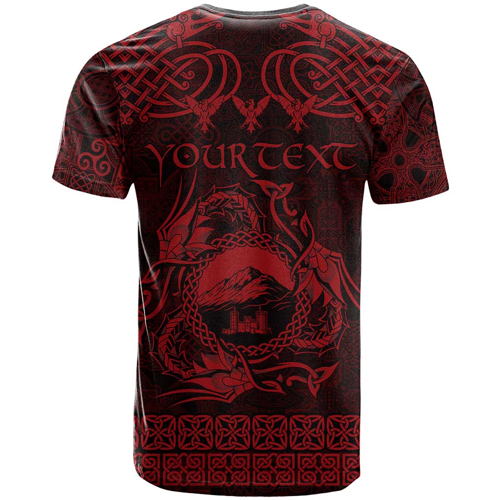 Personalized Caernarfonshire Sir Gaernarfon T Shirt Red Castle Tower Celtic-inspired - Wonder Print Shop