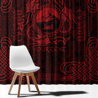 Personalized Caernarfonshire Sir Gaernarfon Window Curtain Red Castle Tower Celtic-inspired - Wonder Print Shop