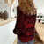 Personalized Caernarfonshire Sir Gaernarfon Women Casual Shirt Red Castle Tower Celtic-inspired - Wonder Print Shop