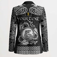 Personalized Cardiganshire Ceredigion Blazer Black Leaping Salmon Celtic-inspired - Wonder Print Shop