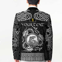 Personalized Cardiganshire Ceredigion Blazer Black Leaping Salmon Celtic-inspired - Wonder Print Shop