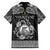 Personalized Cardiganshire Ceredigion Family Matching Off Shoulder Maxi Dress and Hawaiian Shirt Black Leaping Salmon Celtic-inspired - Wonder Print Shop