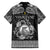 Personalized Cardiganshire Ceredigion Family Matching Short Sleeve Bodycon Dress and Hawaiian Shirt Black Leaping Salmon Celtic-inspired - Wonder Print Shop