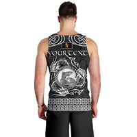 Personalized Cardiganshire Ceredigion Men Tank Top Black Leaping Salmon Celtic-inspired - Wonder Print Shop