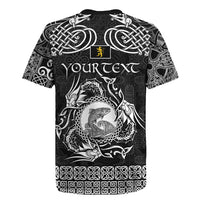 Personalized Cardiganshire Ceredigion Rugby Jersey Black Leaping Salmon Celtic-inspired - Wonder Print Shop