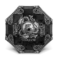 Personalized Cardiganshire Ceredigion Umbrella Black Leaping Salmon Celtic-inspired - Wonder Print Shop