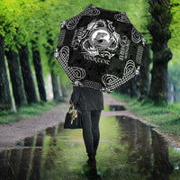 Personalized Cardiganshire Ceredigion Umbrella Black Leaping Salmon Celtic-inspired - Wonder Print Shop