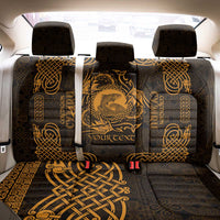 Personalized Cardiganshire Ceredigion Back Car Seat Cover Gold Leaping Salmon Celtic-inspired - Wonder Print Shop
