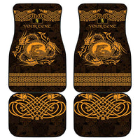 Personalized Cardiganshire Ceredigion Car Mats Gold Leaping Salmon Celtic-inspired - Wonder Print Shop