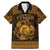 Personalized Cardiganshire Ceredigion Family Matching Mermaid Dress and Hawaiian Shirt Gold Leaping Salmon Celtic-inspired - Wonder Print Shop