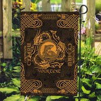 Personalized Cardiganshire Ceredigion Garden Flag Gold Leaping Salmon Celtic-inspired - Wonder Print Shop