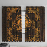 Personalized Cardiganshire Ceredigion Window Curtain Gold Leaping Salmon Celtic-inspired - Wonder Print Shop