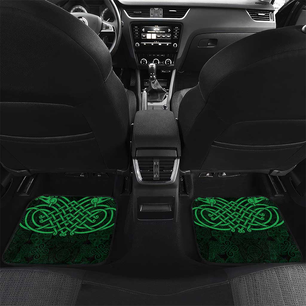 Personalized Cardiganshire Ceredigion Car Mats Green Leaping Salmon Celtic-inspired - Wonder Print Shop