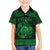 Personalized Cardiganshire Ceredigion Family Matching Short Sleeve Bodycon Dress and Hawaiian Shirt Green Leaping Salmon Celtic-inspired - Wonder Print Shop