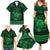 Personalized Cardiganshire Ceredigion Family Matching Summer Maxi Dress and Hawaiian Shirt Green Leaping Salmon Celtic-inspired - Wonder Print Shop