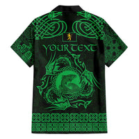 Personalized Cardiganshire Ceredigion Hawaiian Shirt Green Leaping Salmon Celtic-inspired - Wonder Print Shop