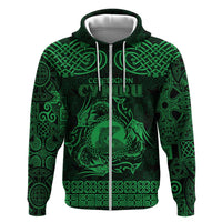 Personalized Cardiganshire Ceredigion Hoodie Green Leaping Salmon Celtic-inspired - Wonder Print Shop