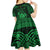 Personalized Cardiganshire Ceredigion Kid Short Sleeve Dress Green Leaping Salmon Celtic-inspired - Wonder Print Shop