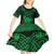 Personalized Cardiganshire Ceredigion Kid Short Sleeve Dress Green Leaping Salmon Celtic-inspired - Wonder Print Shop