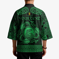 Personalized Cardiganshire Ceredigion Kimono Green Leaping Salmon Celtic-inspired - Wonder Print Shop