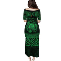 Personalized Cardiganshire Ceredigion Puletasi Green Leaping Salmon Celtic-inspired - Wonder Print Shop