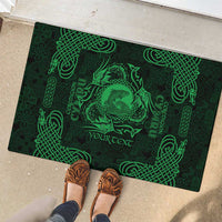Personalized Cardiganshire Ceredigion Rubber Doormat Green Leaping Salmon Celtic-inspired - Wonder Print Shop
